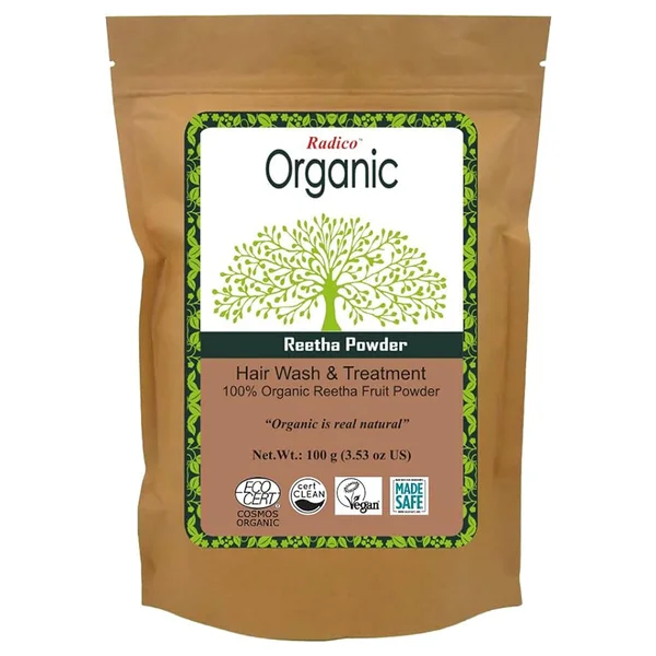 Radico Organic Ritha Powder, 100 gm, Pack of 1