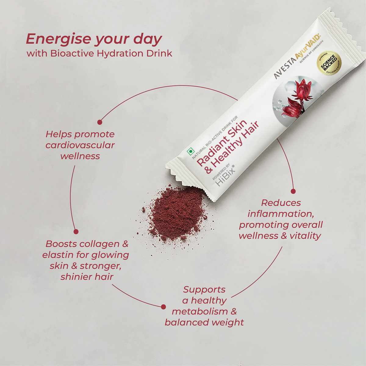 AvestaAyurVAID Radiant Skin & Healthy Hair, 7 Sachets - Supports Natural Collagen & Elastin, Pack of 1 AvestaAyurVAID Radiant Skin & Healthy Hair, 7 Sachets - Supports Natural Collagen & Elastin, Pack of 1