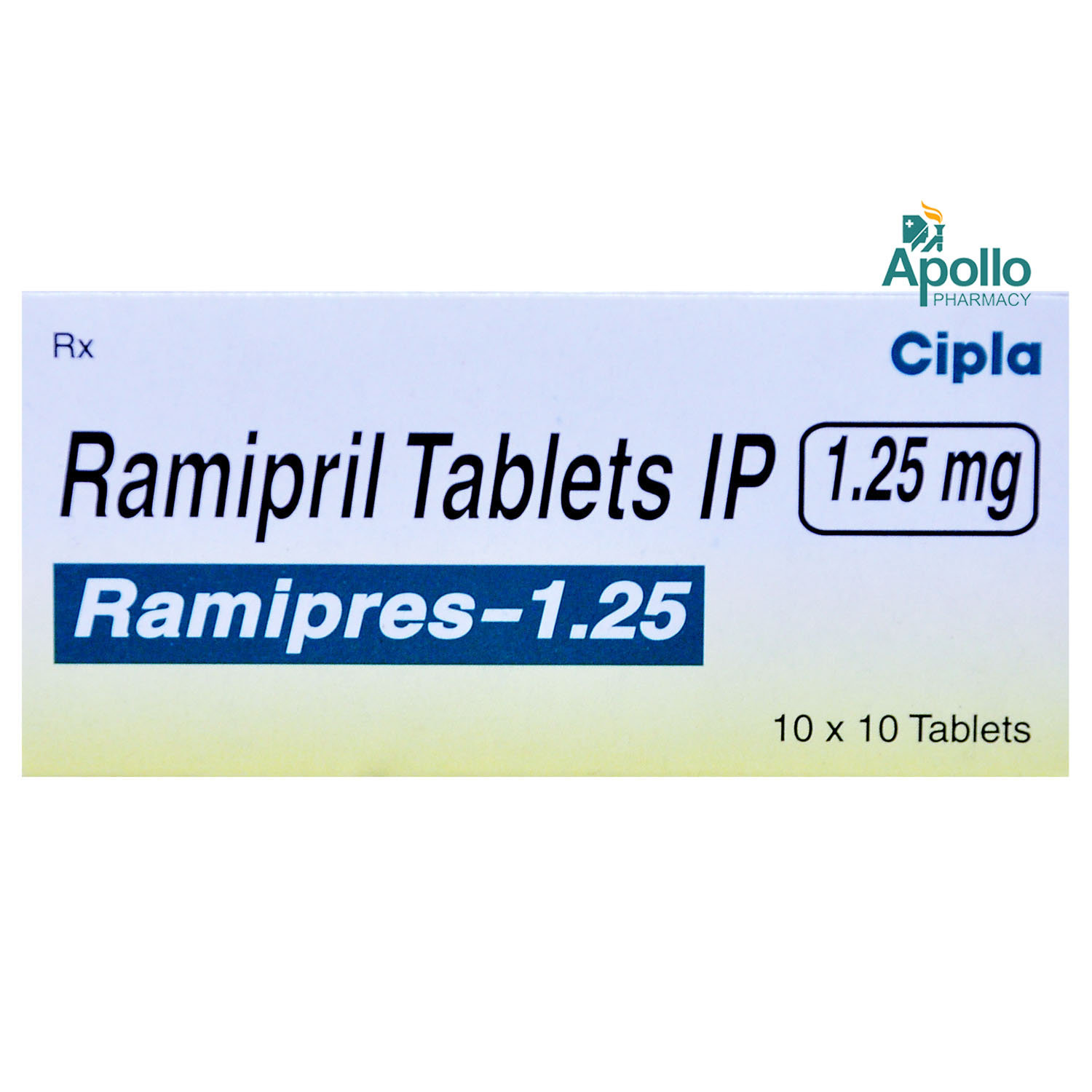 Ramipres-1.25 Tablet 10's, Pack of 10 TABLETS Ramipres-1.25 Tablet 10's, Pack of 10 TABLETS