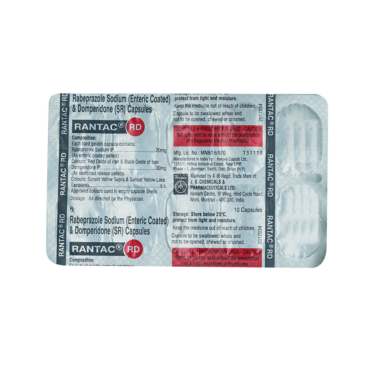 Rantac RD Capsule 10's Price, Uses, Side Effects, Composition Apollo