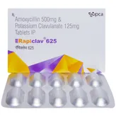 Rapiclav 625 Tablet 10's, Pack of 10 TabletS