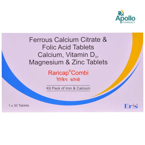 Raricap Combi Pack Tablet 30's, Pack of 30