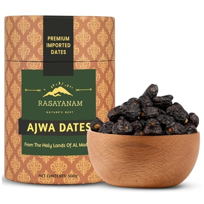 Rasayanam Ajwa Dates, 500 gm, Pack of 1