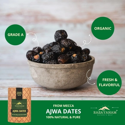 Rasayanam Ajwa Dates, 500 gm, Pack of 1