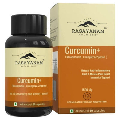 Rasayanam Curcumin+ 1500mg, 60 Capsules, Pack of 1