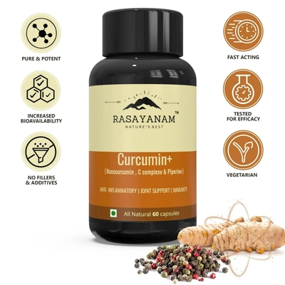 Rasayanam Curcumin+ 1500mg, 60 Capsules, Pack of 1