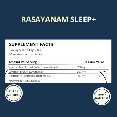 Rasayanam Sleep+, 60 Capsules, Pack of 1