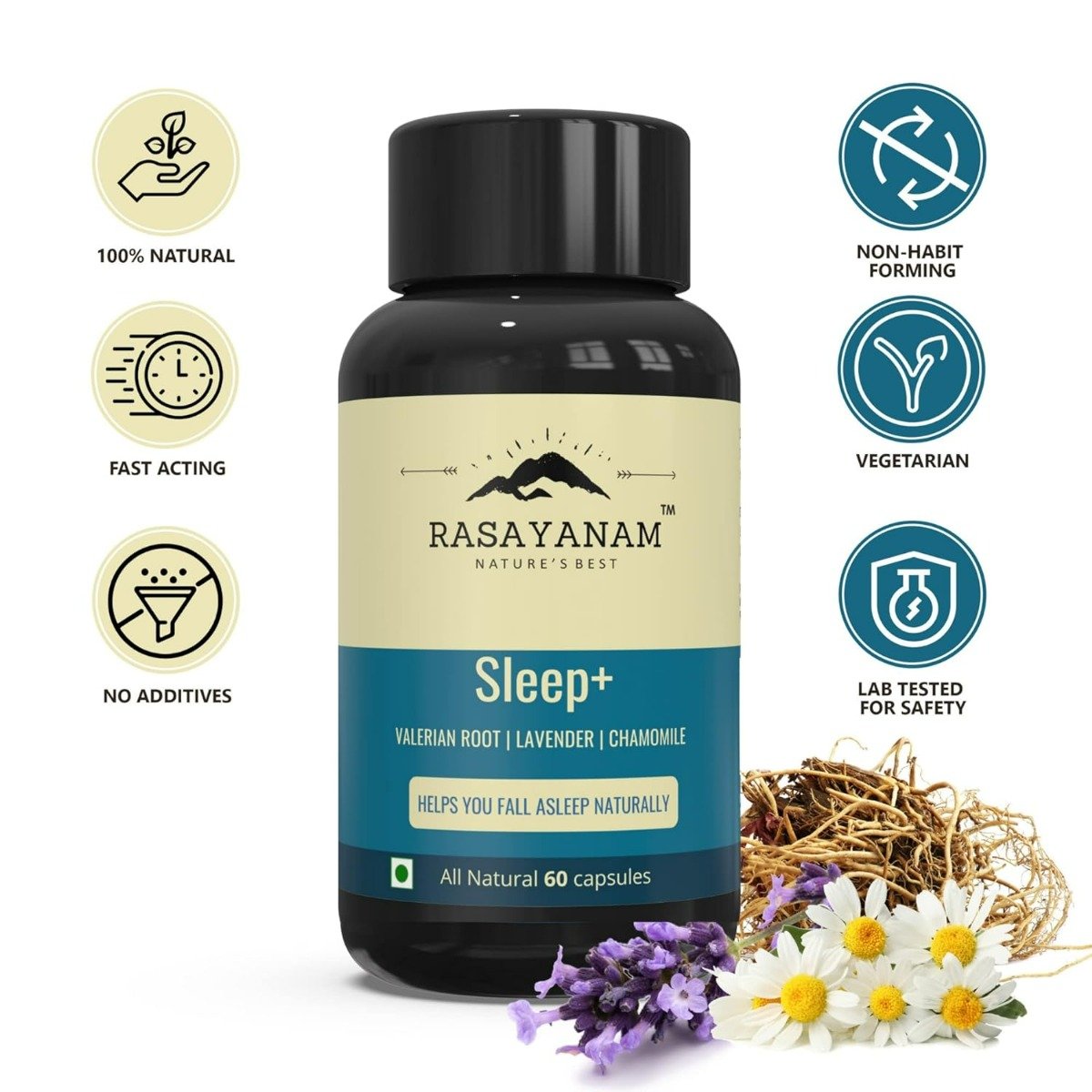 Rasayanam Sleep+, 60 Capsules, Pack of 1 Rasayanam Sleep+, 60 Capsules, Pack of 1
