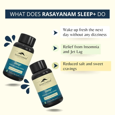 Rasayanam Sleep+, 60 Capsules, Pack of 1