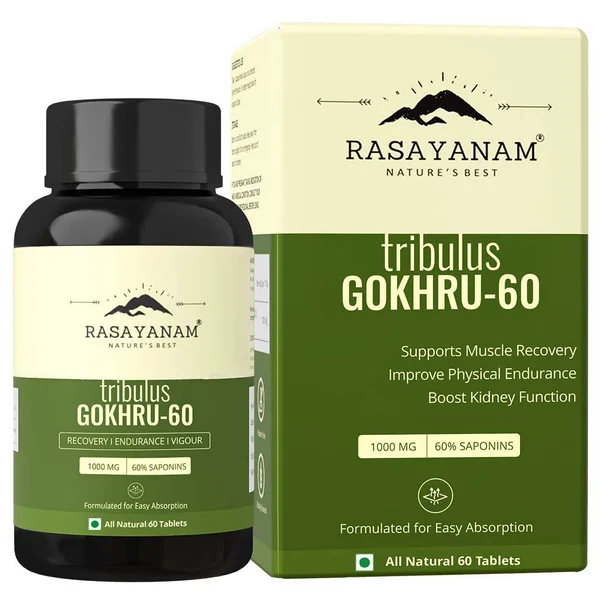 Rasayanam Tribulas Gokhru-60 1000mg, 60 Tablets