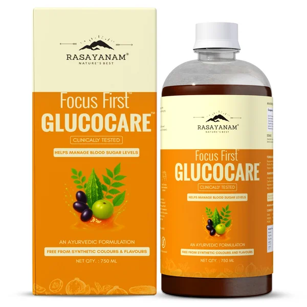 Rasayanam GlucoCare Juice for Diabetes Care, 750 ML | Helps Maintain Healthy Sugar Levels