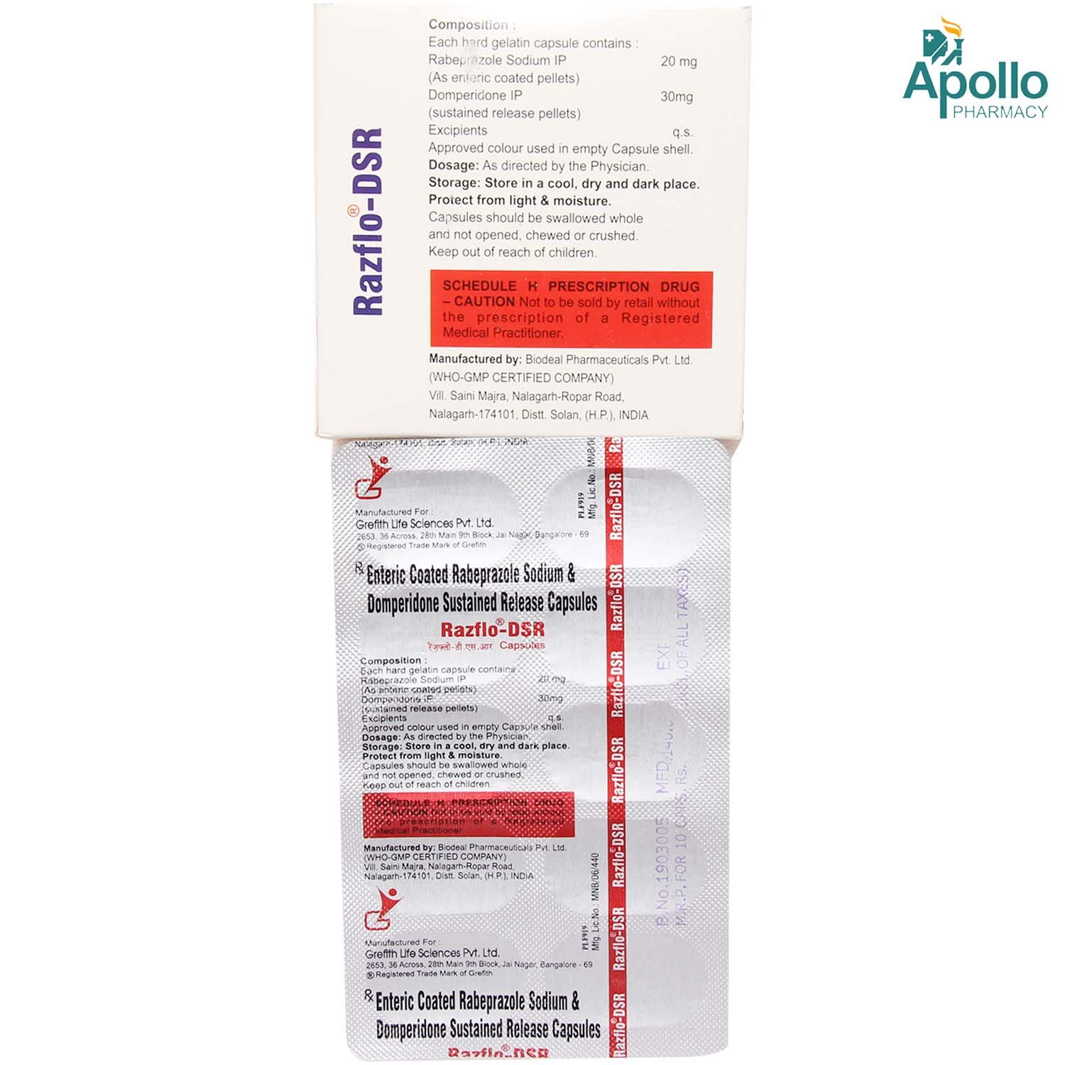 Razflo DSR Tablet 10's, Pack of 10 TABLETS Razflo DSR Tablet 10's, Pack of 10 TABLETS