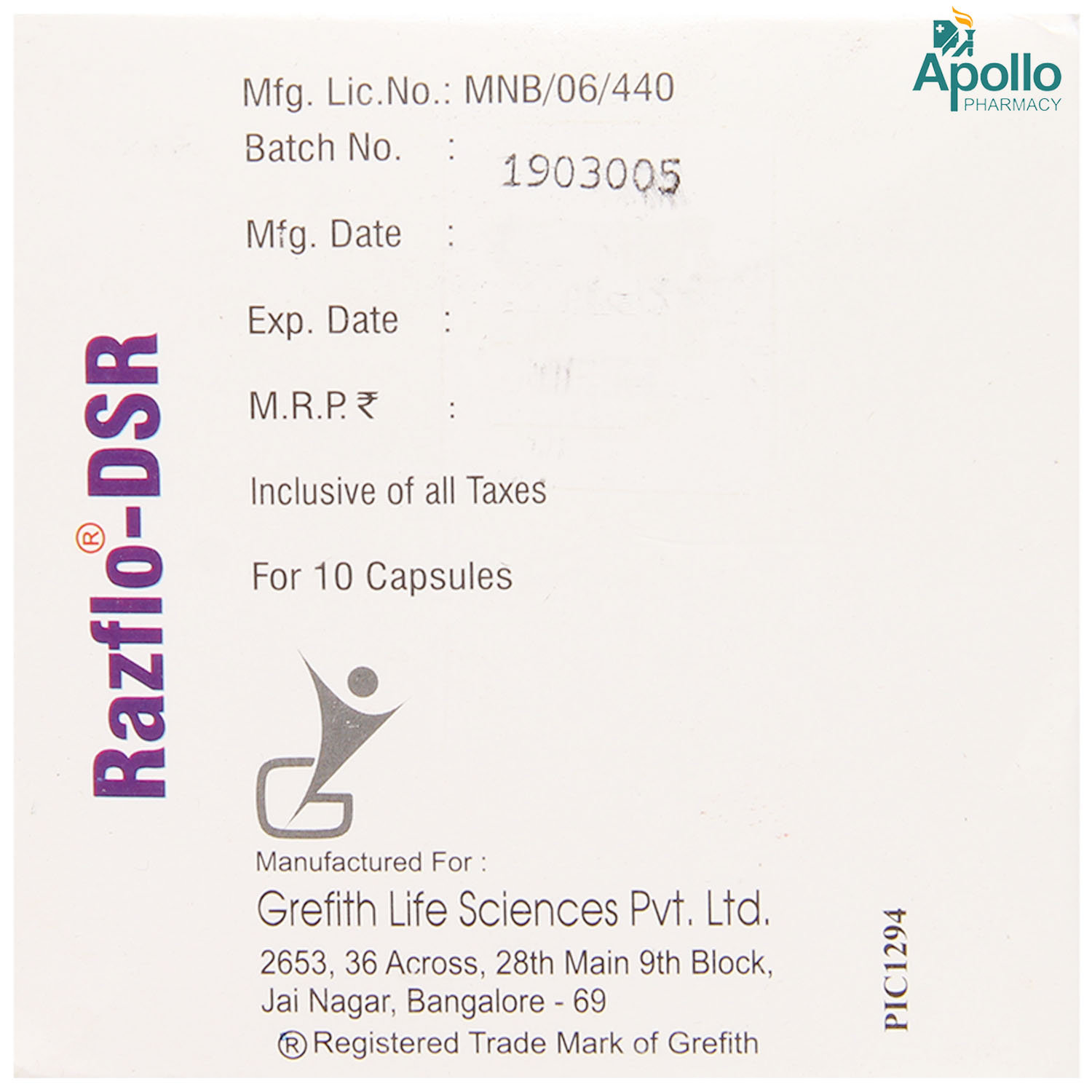 Razflo DSR Tablet 10's, Pack of 10 TABLETS Razflo DSR Tablet 10's, Pack of 10 TABLETS