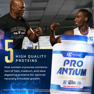 Ronnie Coleman (RC) Pro Antium Double Chocolate Cookie Flavour Protein Powder, 2.3 kg, Pack of 1