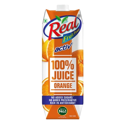 Real Fruit Power Activ 100% Orange Fruit Juice, 1 Litre, Pack of 1