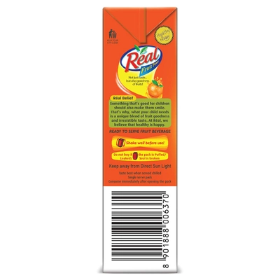 Real Fruit Power Orange, 200 ml, Pack of 1