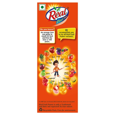 Real Fruit Power Orange, 200 ml, Pack of 1