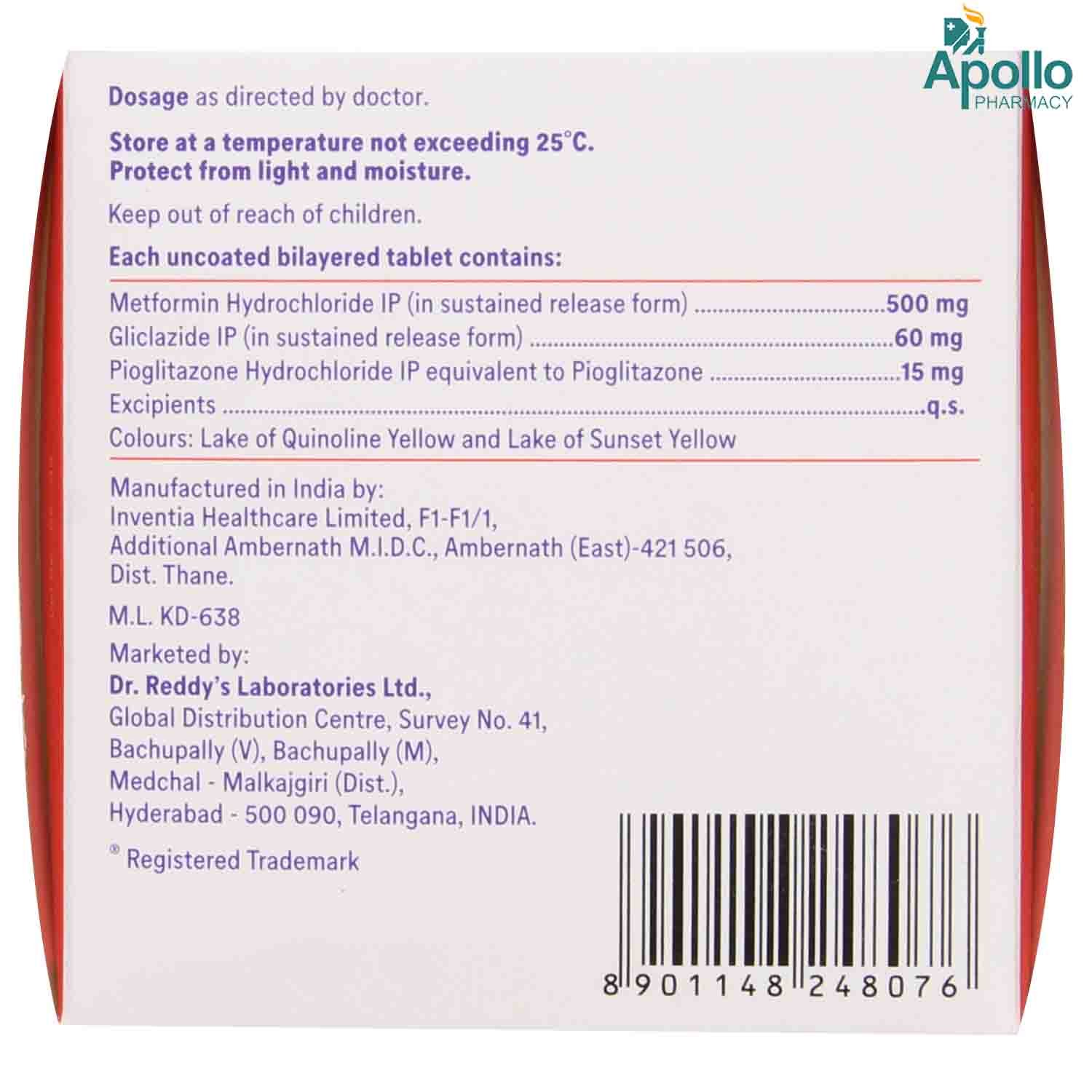 Reclimet PG 60 Tablet 10's, Pack of 10 TABLETS Reclimet PG 60 Tablet 10's, Pack of 10 TABLETS