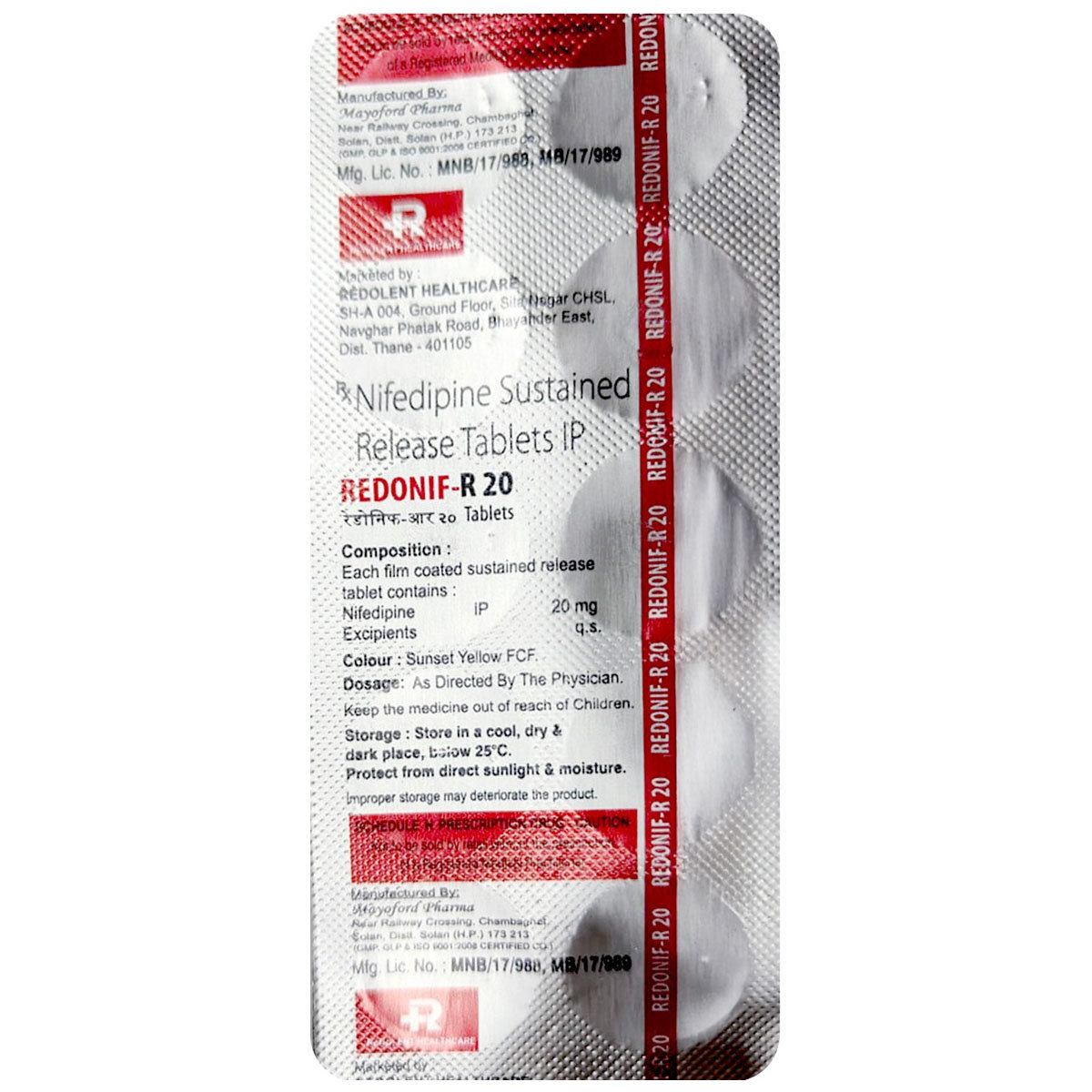 Redonif-R 20 Tablet 10's, Pack of 10 Redonif-R 20 Tablet 10's, Pack of 10