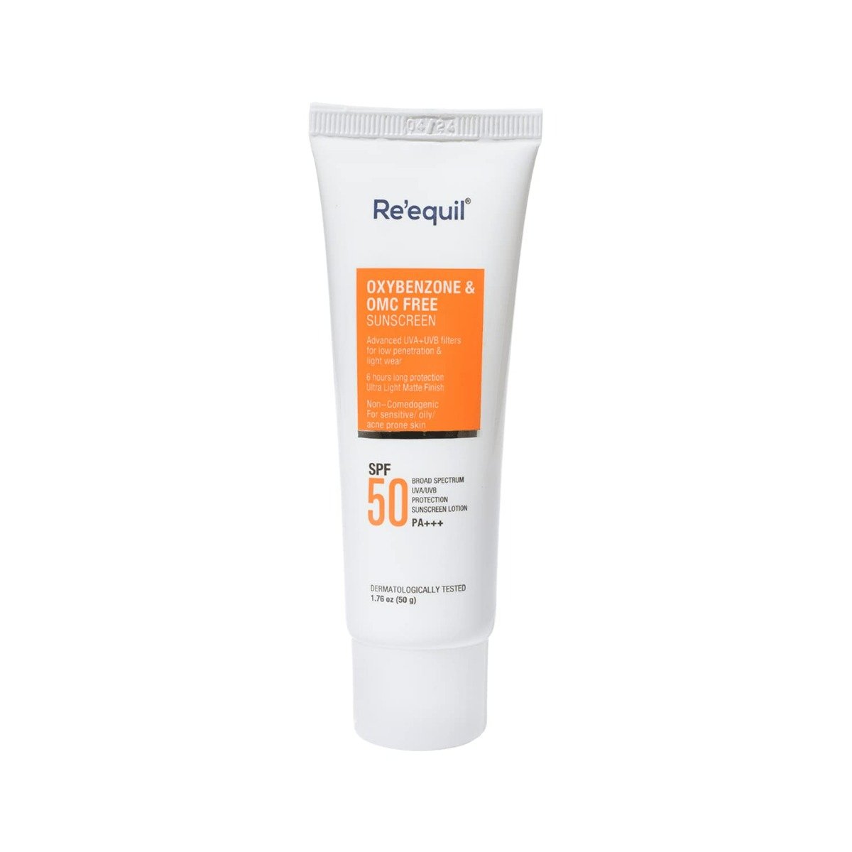Re'equil Oxybenzone & OMC Free SPF 50 Pa++++ Sunscreen, 50 gm, Pack of 1 Re'equil Oxybenzone & OMC Free SPF 50 Pa++++ Sunscreen, 50 gm, Pack of 1