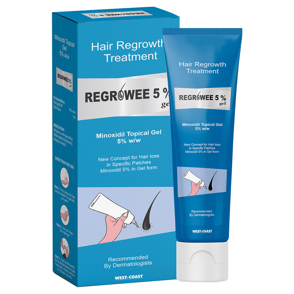Regrowee 5% Gel 50 gm, Pack of 1 GEL Regrowee 5% Gel 50 gm, Pack of 1 GEL