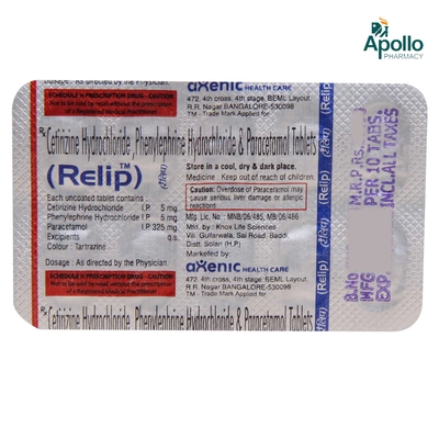 RELIP TABLET, Pack of 10 TABLETS