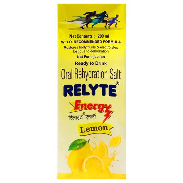Relyte Energy Lemon Drink, 200 ml, Pack of 1