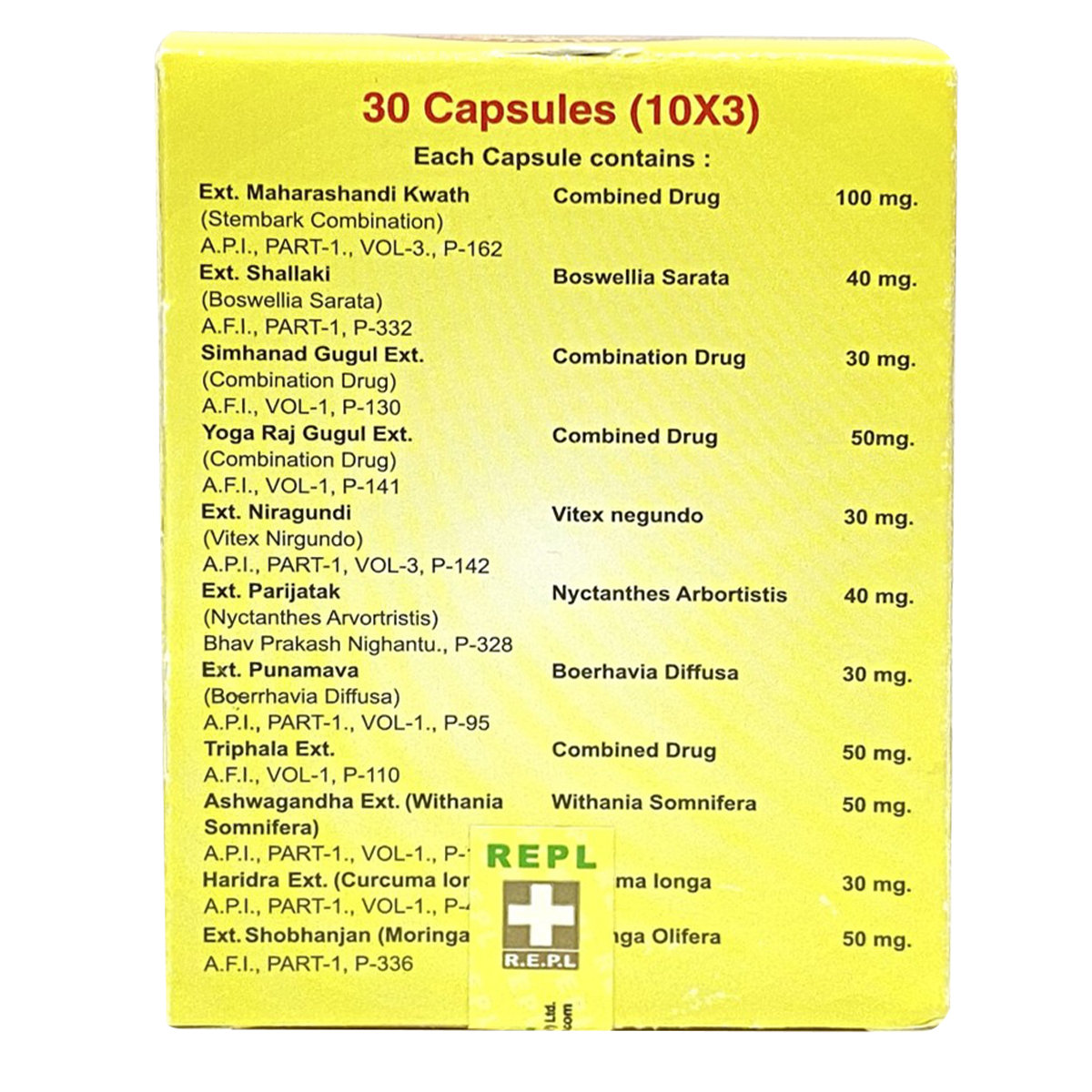 REPL Orthovit, 30 Capsules, Pack of 1 REPL Orthovit, 30 Capsules, Pack of 1