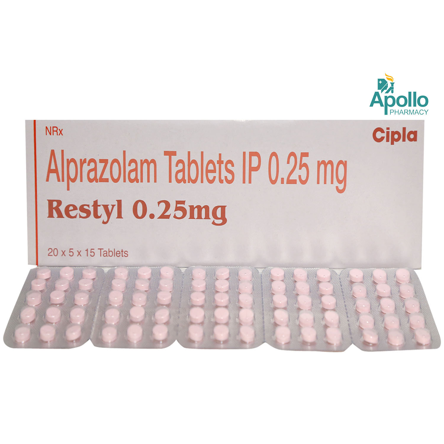 Restyl 0.25 mg Tablet 15's, Pack of 15 TABLETS Restyl 0.25 mg Tablet 15's, Pack of 15 TABLETS