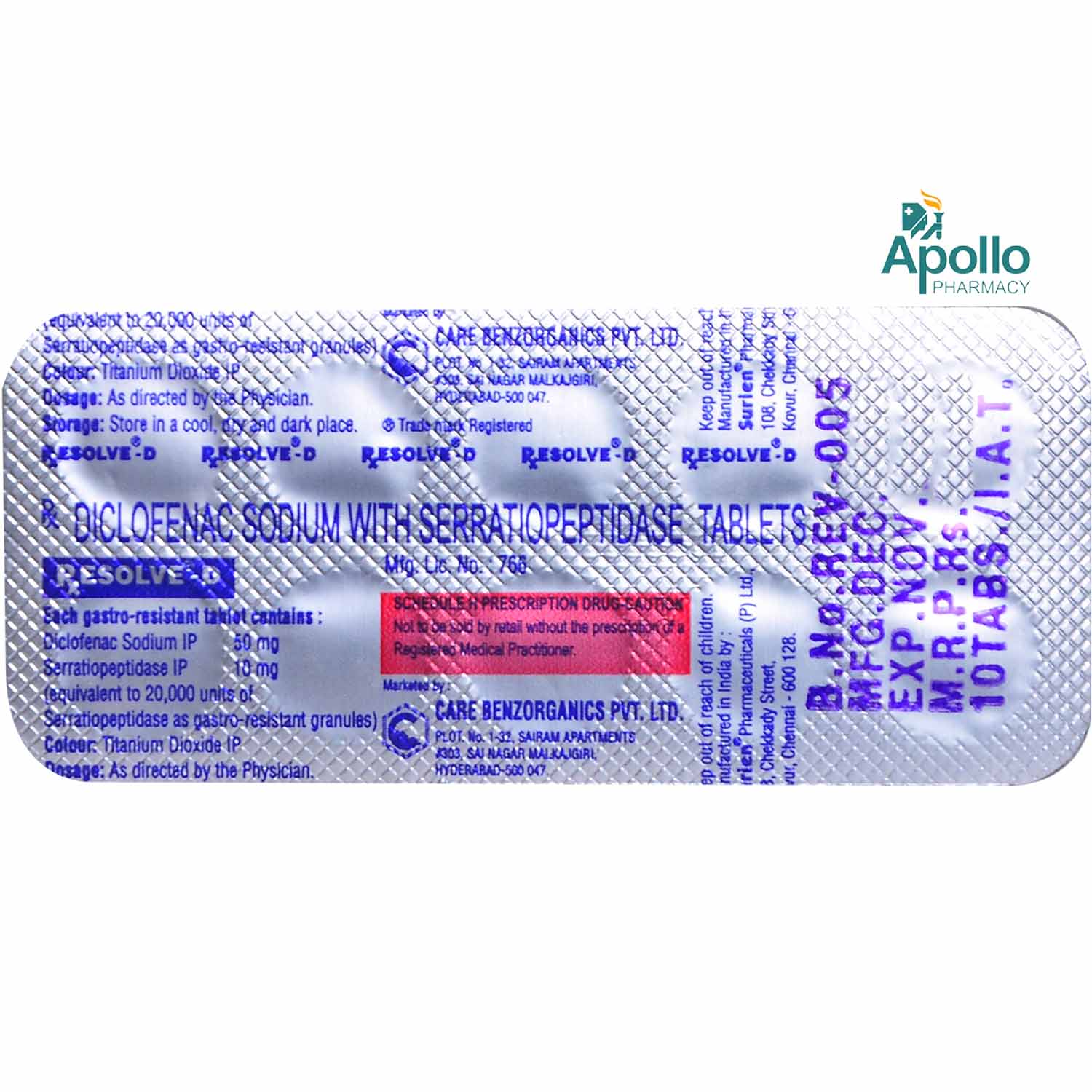 Resolve-D Tablet 10's, Pack of 10 TABLETS Resolve-D Tablet 10's, Pack of 10 TABLETS