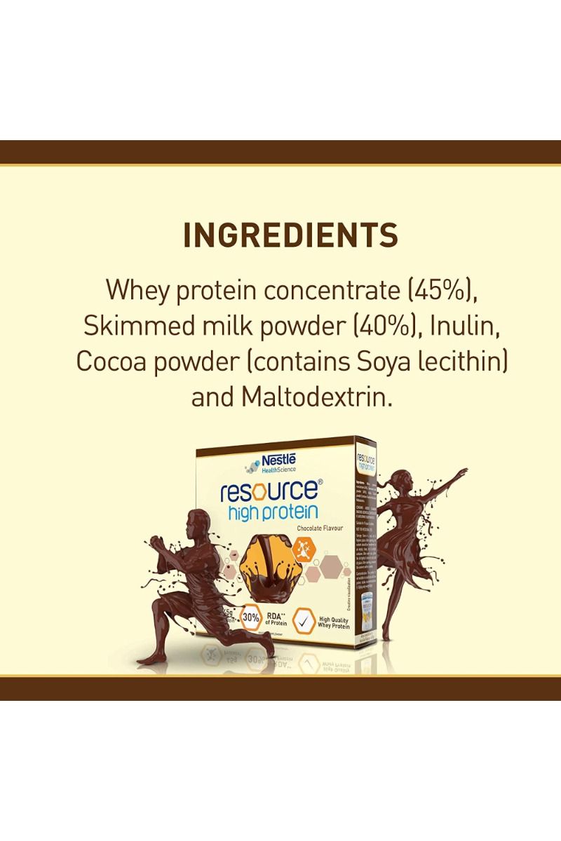 Nestle Resource High Protein Chocolate Flavour Powder, 400 gm (2 x 200