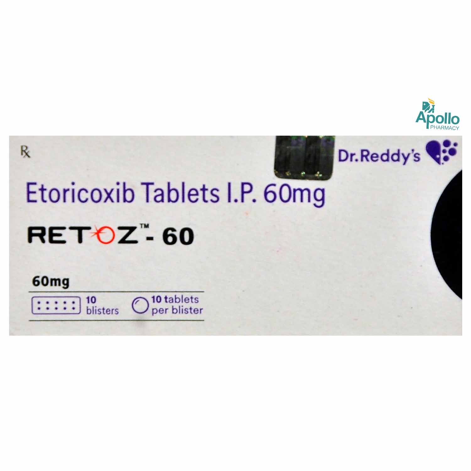 Retoz 60 Tablet 10's, Pack of 10 TABLETS Retoz 60 Tablet 10's, Pack of 10 TABLETS