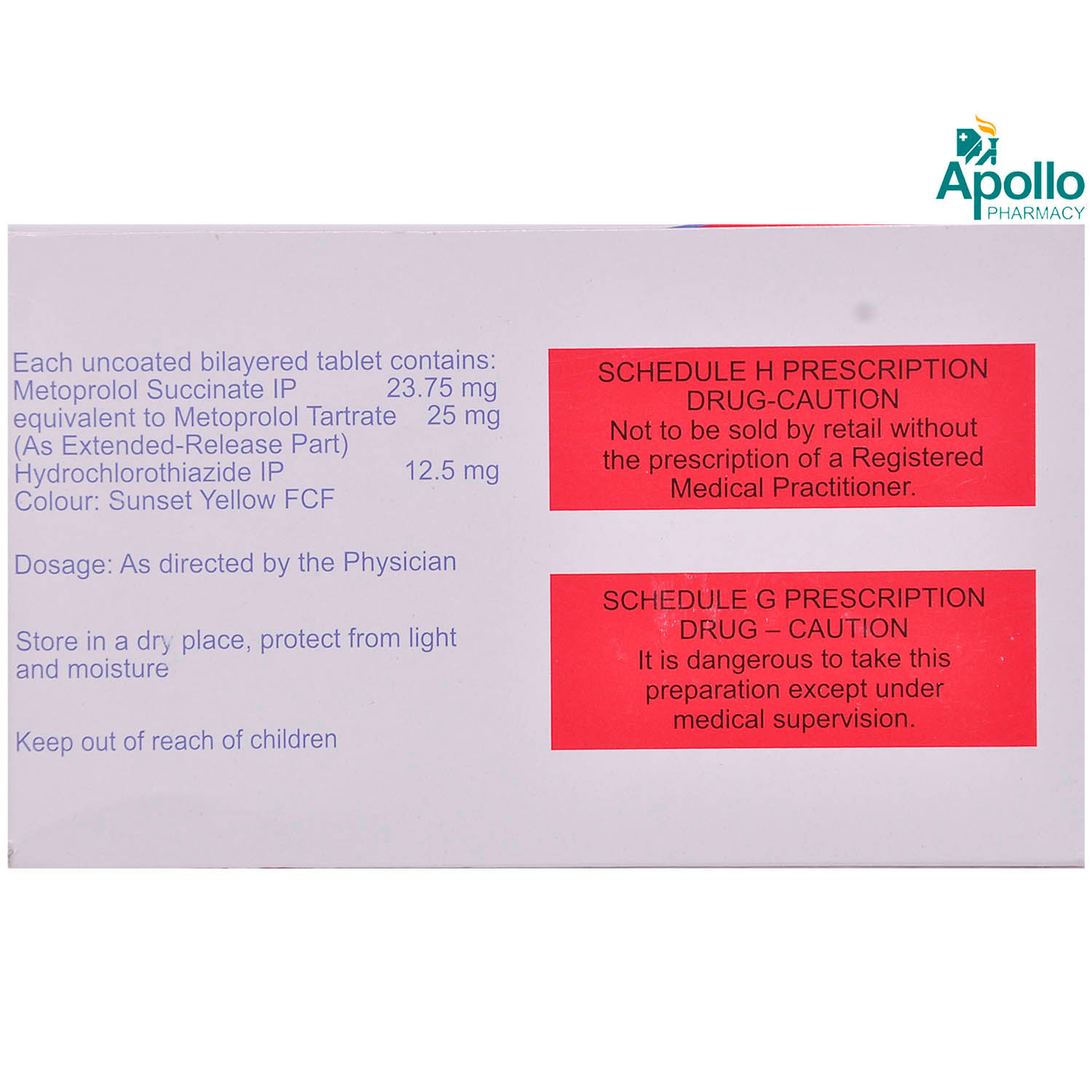 REVELOL H 25MG TABLET, Pack of 10 TABLETS REVELOL H 25MG TABLET, Pack of 10 TABLETS