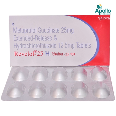 REVELOL H 25MG TABLET, Pack of 10 TABLETS