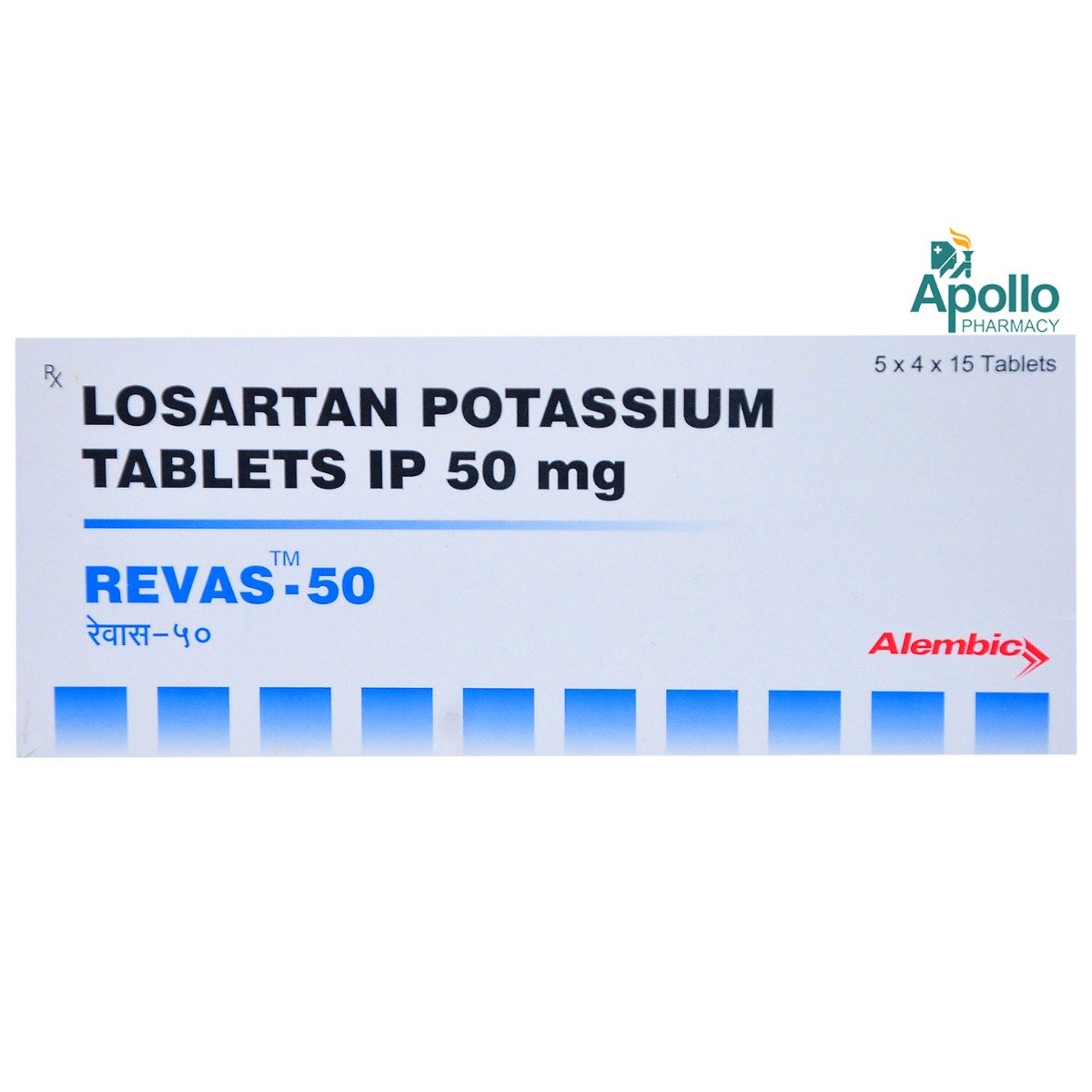 Revas 50 mg Tablet 15's, Pack of 15 TABLETS Revas 50 mg Tablet 15's, Pack of 15 TABLETS