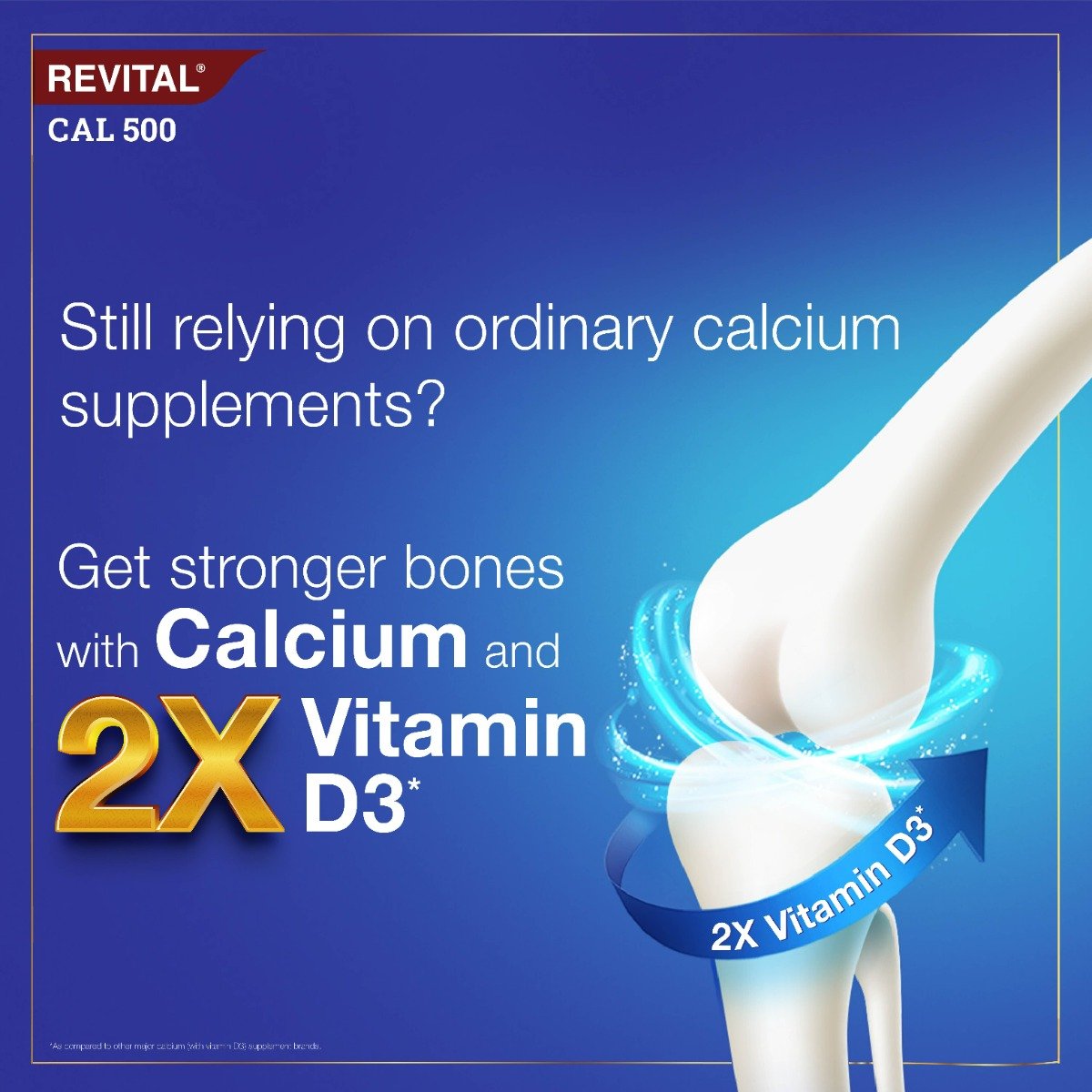 Revital Cal 500 with Vitamin D3, 15 Tablets, Pack of 15 Revital Cal 500 with Vitamin D3, 15 Tablets, Pack of 15