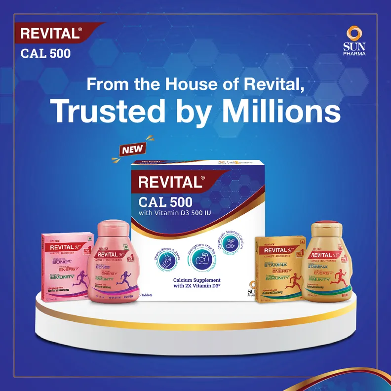 Buy Revital CAL 500 with Vitamin D3 500 IU, 15 Tablets | For Strong ...