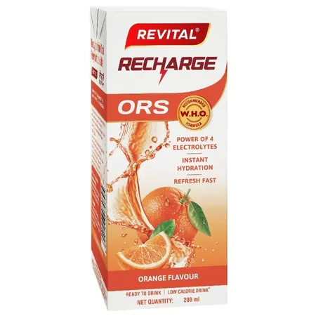 Revital Recharge Ors Orange Flavour Drink, 200 ml