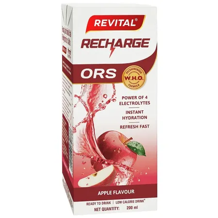 Revital Recharge Ors Apple Flavour Drink, 200 ml