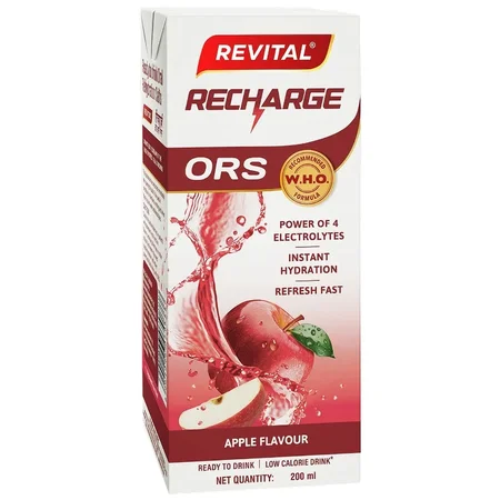 Revital Recharge Ors Apple Flavour Drink, 200 ml