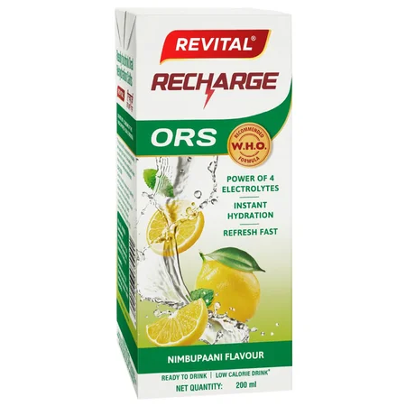 Revital Recharge Ors Nimbupaani Flavour Drink, 200 ml