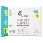 R For Rabbit Feather Diaper Large, 3 Count