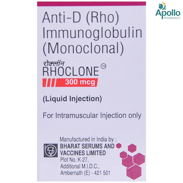 Rhoclone 300mcg Injection 1's, Pack of 1 INJECTION