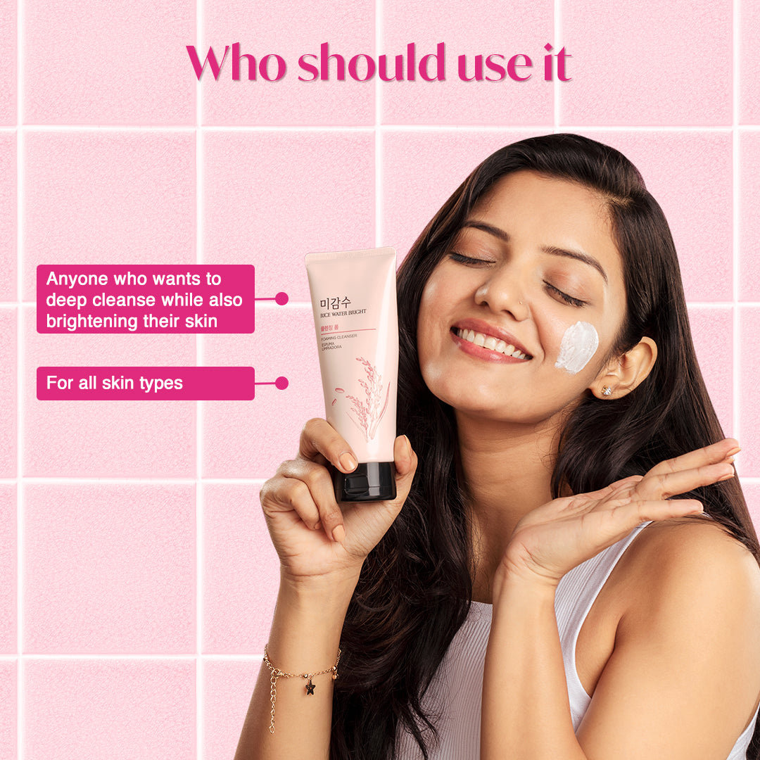 The Face Shop Rice Water Bright Foaming Cleanser, 100 ml, Pack of 1 The Face Shop Rice Water Bright Foaming Cleanser, 100 ml, Pack of 1