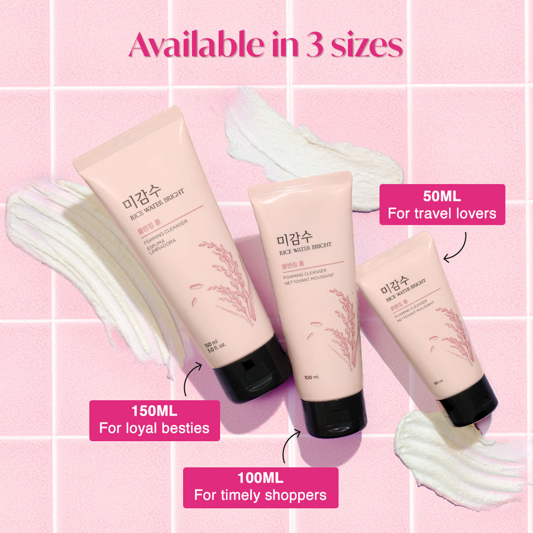 The Face Shop Rice Water Bright Foaming Cleanser, 100 ml, Pack of 1 The Face Shop Rice Water Bright Foaming Cleanser, 100 ml, Pack of 1