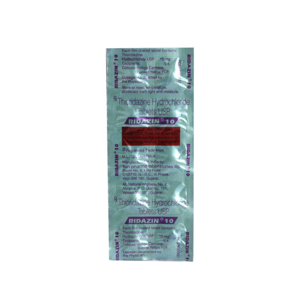 Ridazin 10 Tablet 10's, Pack of 10 TabletS Ridazin 10 Tablet 10's, Pack of 10 TabletS