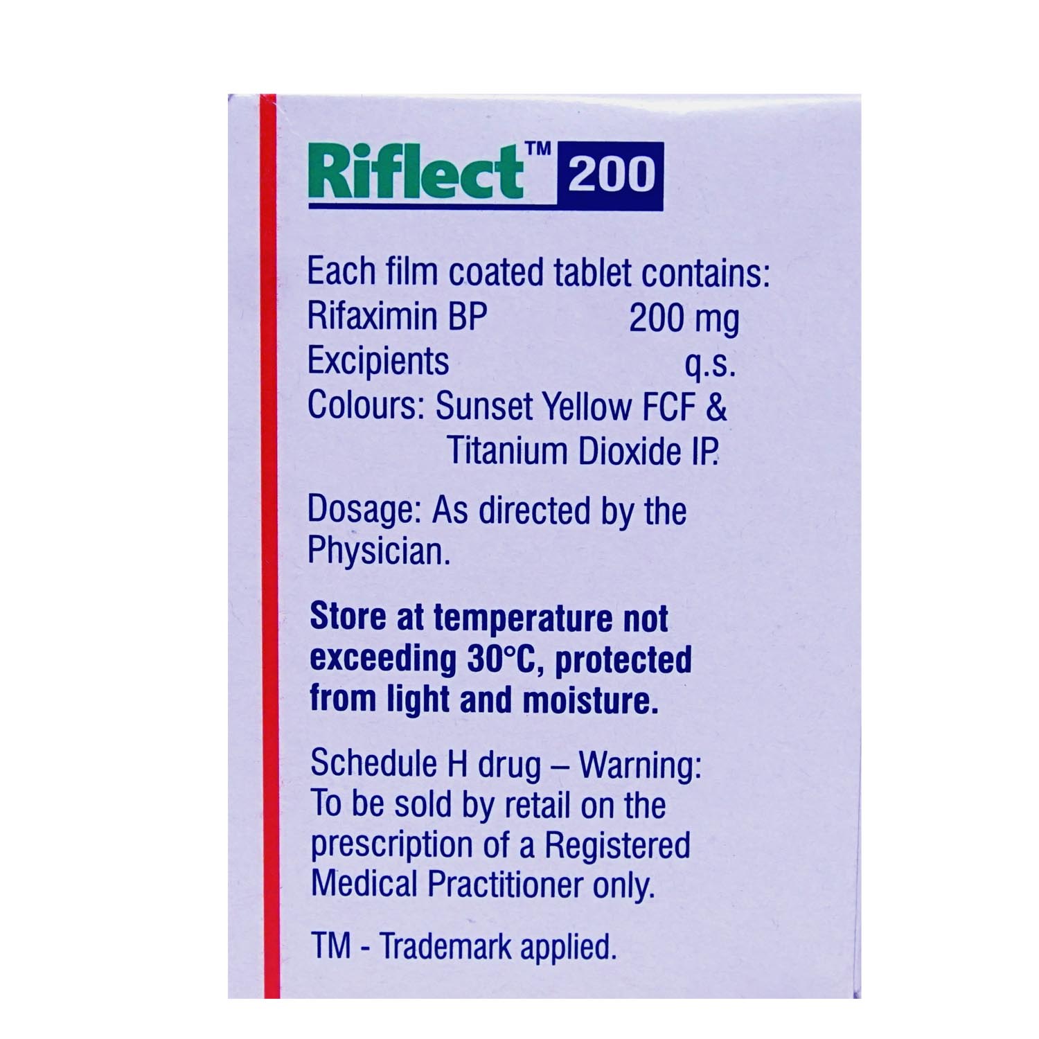 RIFLECT 200 TABLET 10'S, Pack of 10 TabletS RIFLECT 200 TABLET 10'S, Pack of 10 TabletS