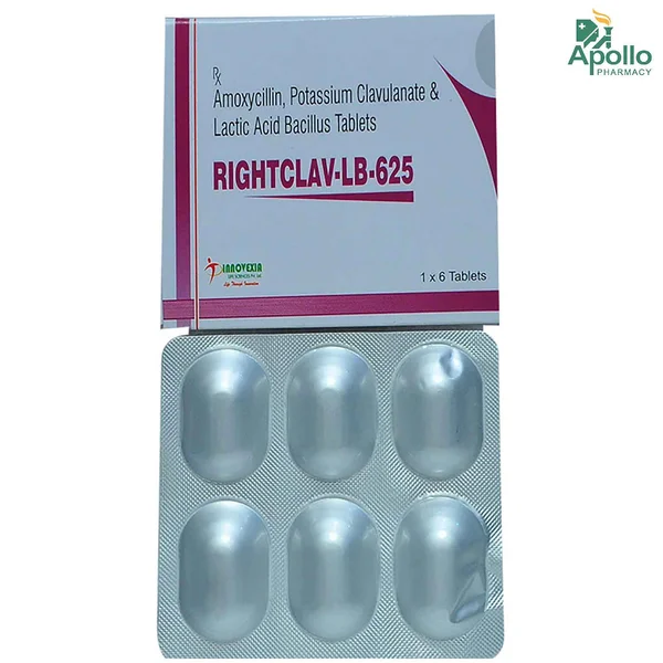 RIGHTCLAV LB 625MG TABLET 6'S