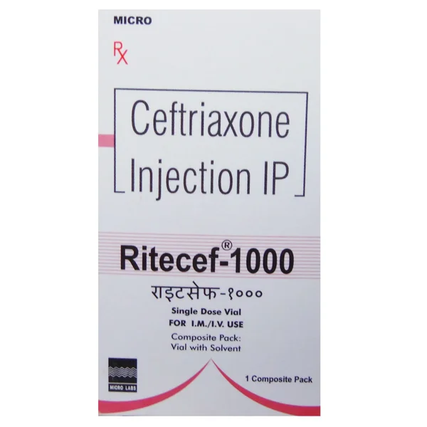 Ritecef 1000mg Injection, Pack of 1 INJECTION