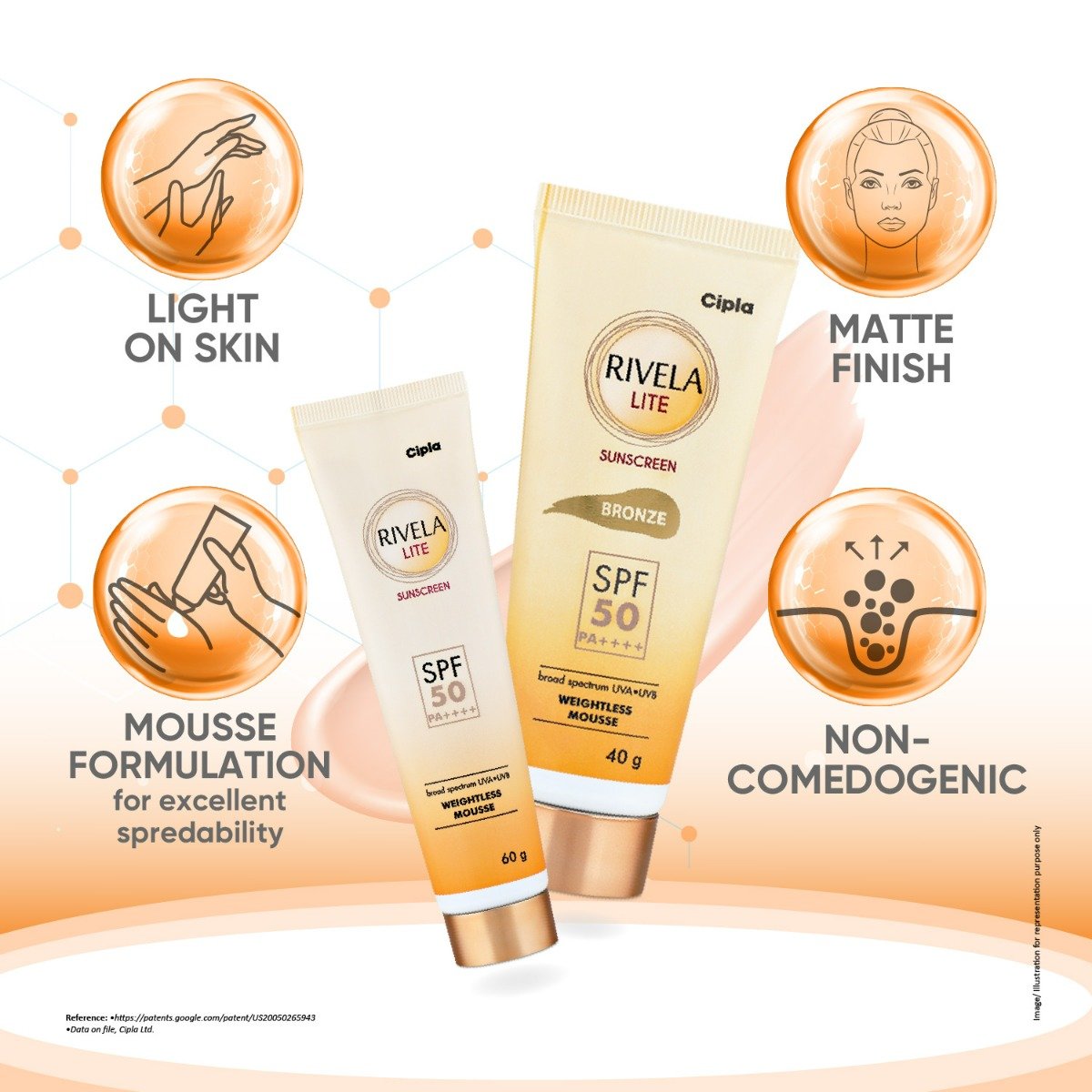 Rivela Lite Bronze Spf 50 PA++++ Sunscreen 40 gm, Pack of 1 Rivela Lite Bronze Spf 50 PA++++ Sunscreen 40 gm, Pack of 1